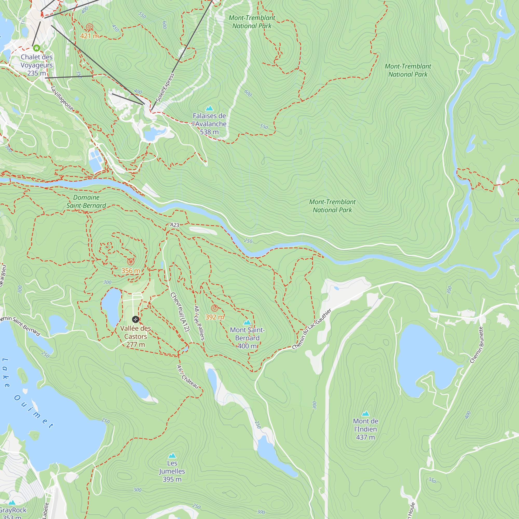 Refuge Audet map
