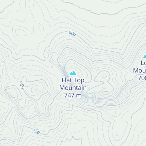 Map of Flat Top Mountain