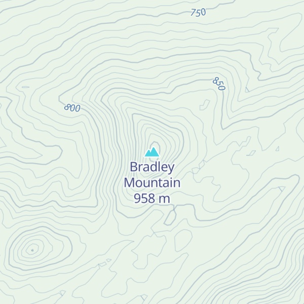Map of Bradley Mountain