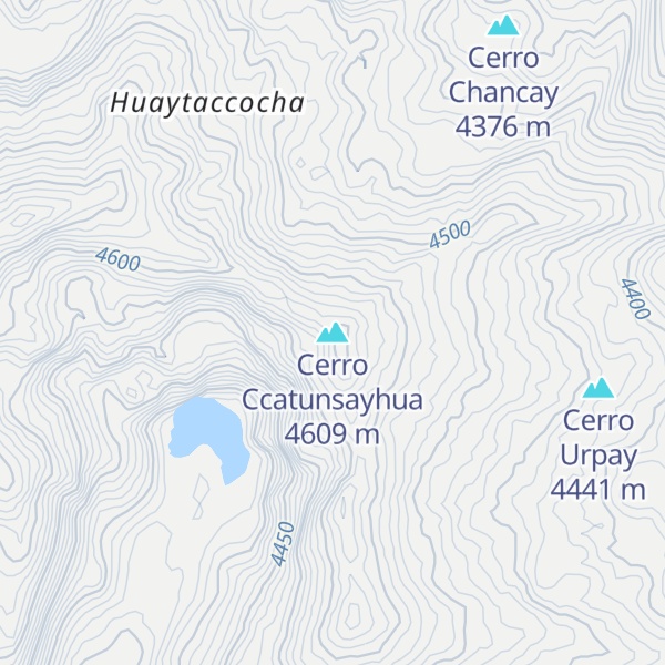 Map of Cerro Ccatunsayhua