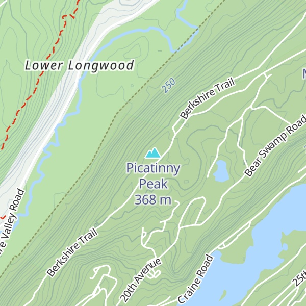 Map of Picatinny Peak