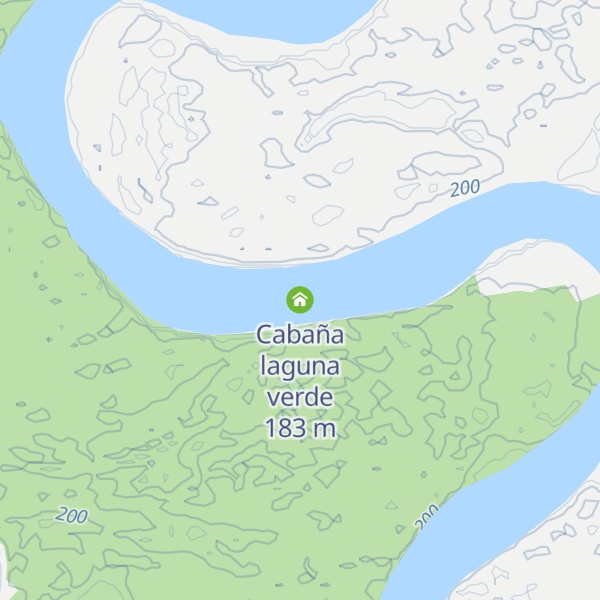Map of Cabaña laguna verde
