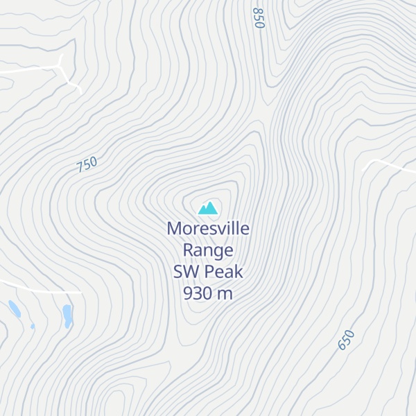 Map of Moresville Range SW Peak