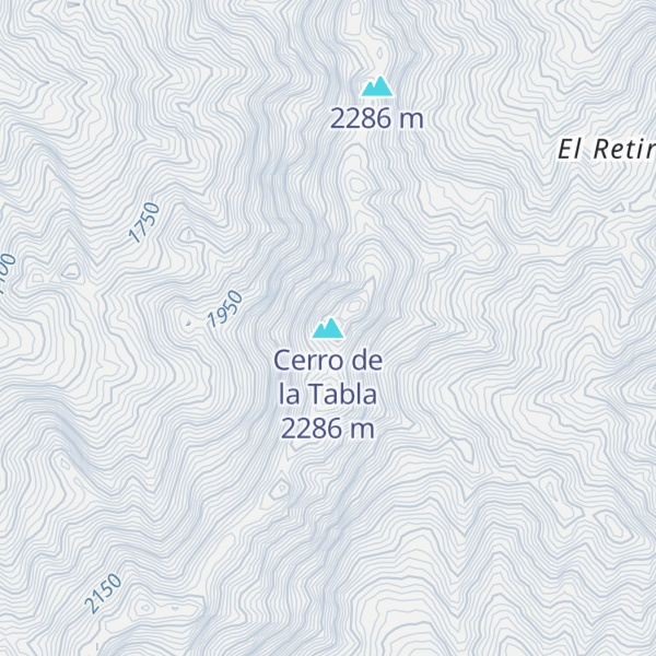 Map of Cerro de la Tabla