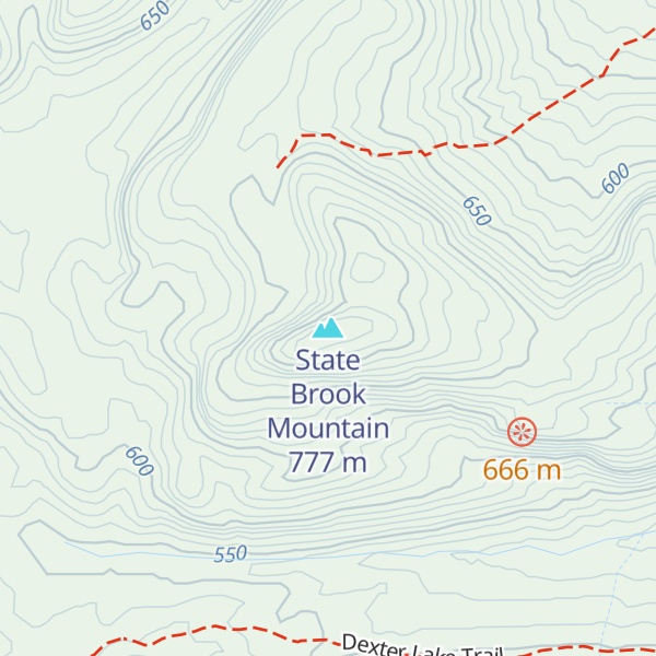 Map of State Brook Mountain