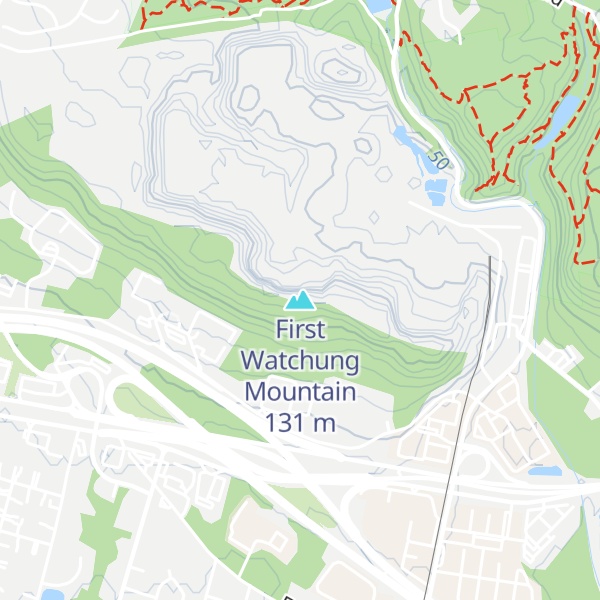 Map of First Watchung Mountain