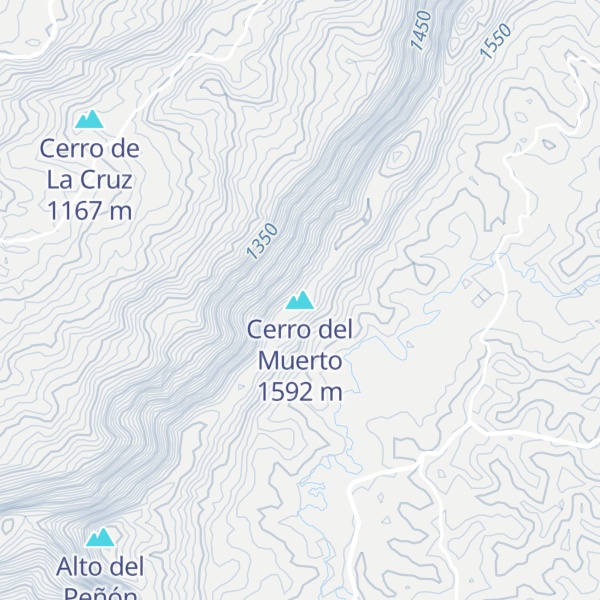 Map of Cerro del Muerto