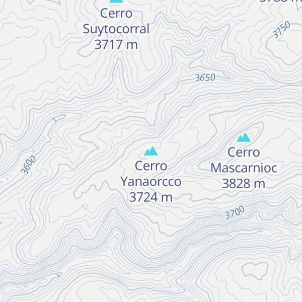 Map of Cerro Yanaorcco
