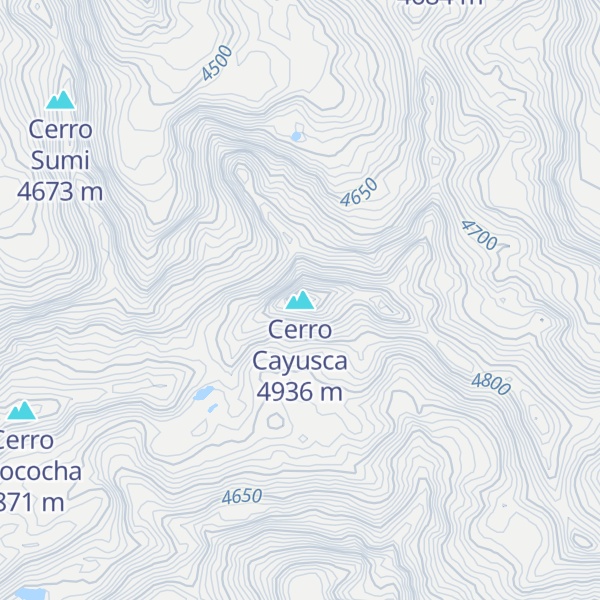 Map of Cerro Cayusca