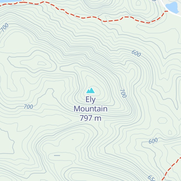 Map of Ely Mountain