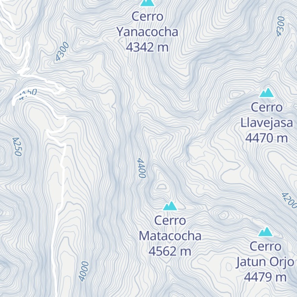 Map of Cerro Pataomojo