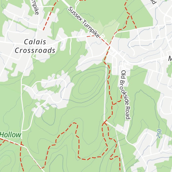 Map of Calais Mountain