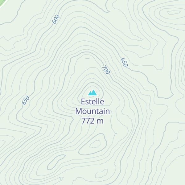 Map of Estelle Mountain