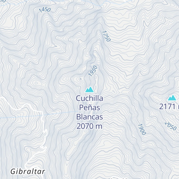Map of Cuchilla Peñas Blancas
