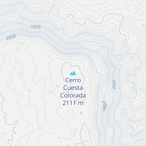 Map of Cerro Cuesta Colorada