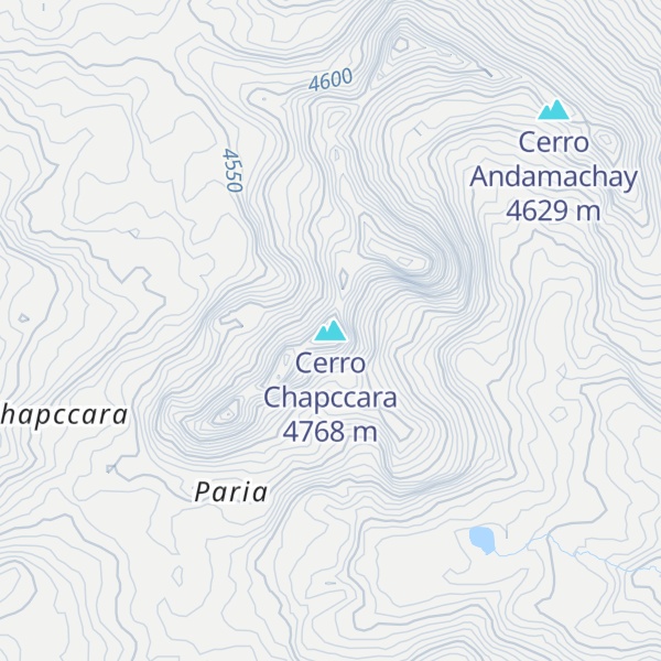 Map of Cerro Chapccara