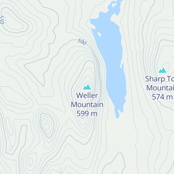 Map of Weller Mountain