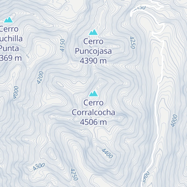 Map of Cerro Corralcocha