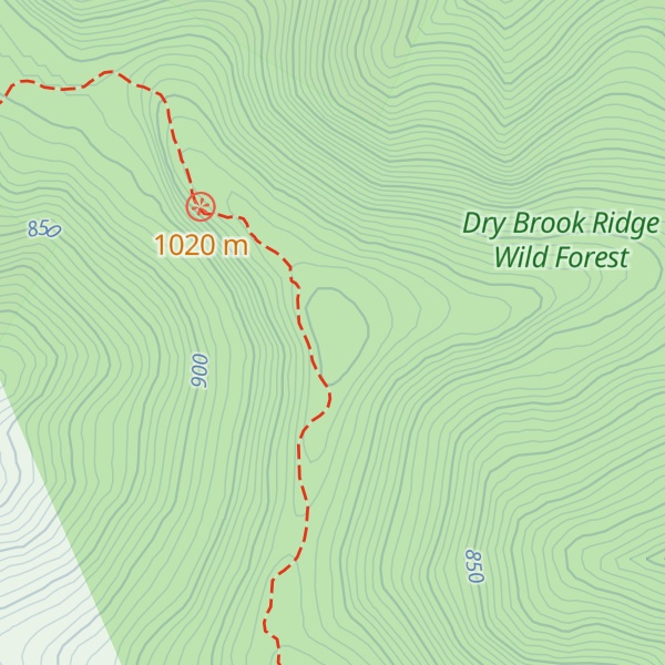 Map of Dry Brook Ridge
