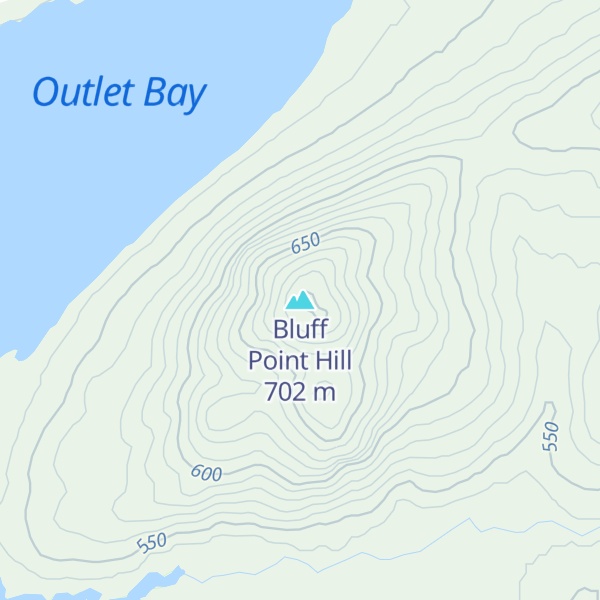 Map of Bluff Point Hill
