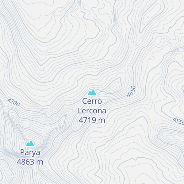 Map of Cerro Lercona