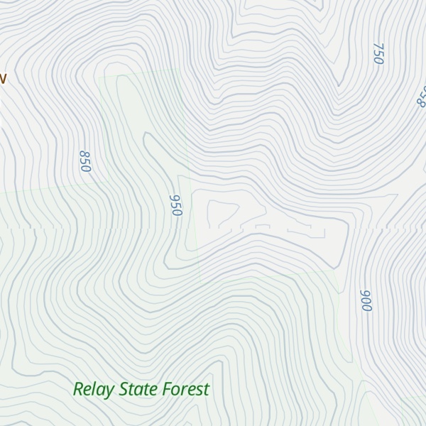 Map of Narrow Notch Mountain