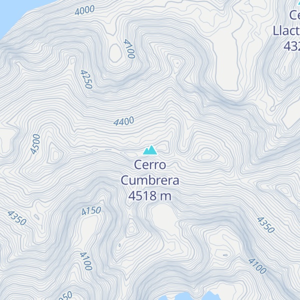 Map of Cerro Cumbrera