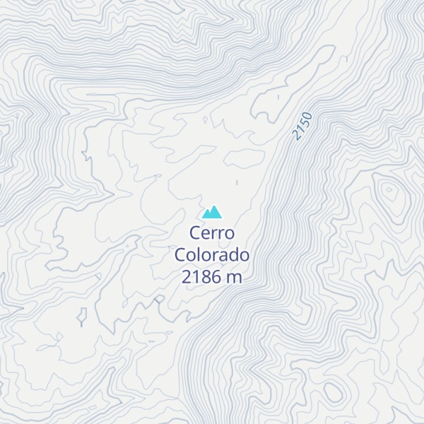 Map of Cerro Colorado