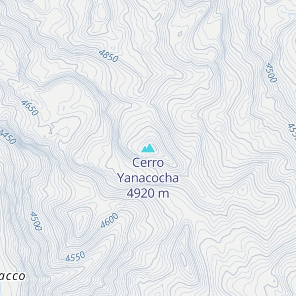 Map of Cerro Yanacocha