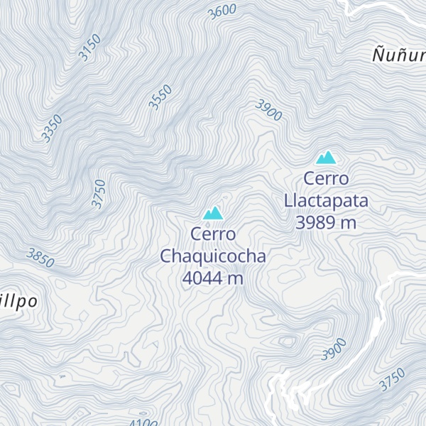 Map of Cerro Chaquicocha