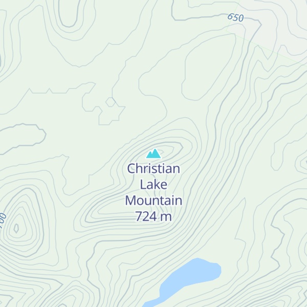 Map of Christian Lake Mountain