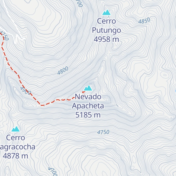 Map of Nevado Apacheta