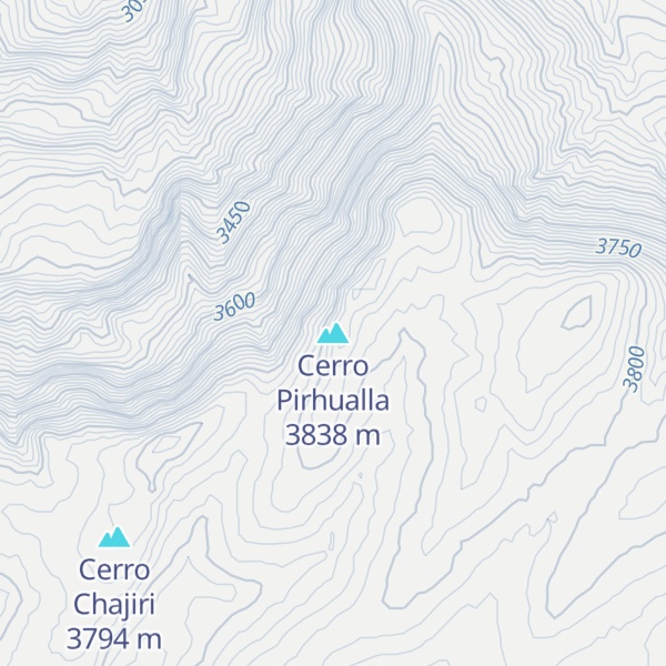 Map of Cerro Pirhualla