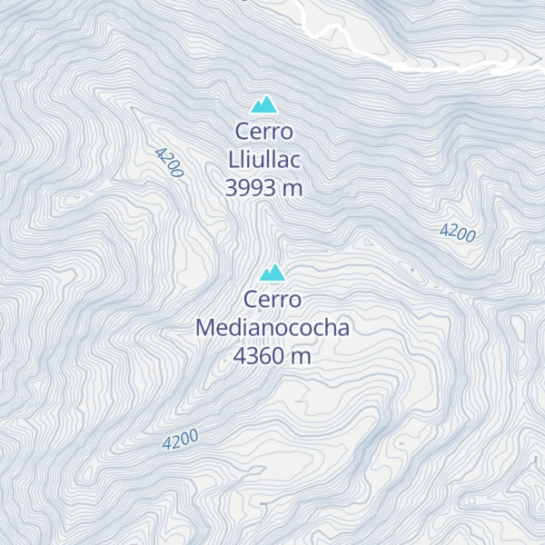 Map of Cerro Medianococha