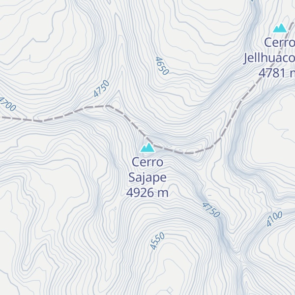 Map of Cerro Sajape