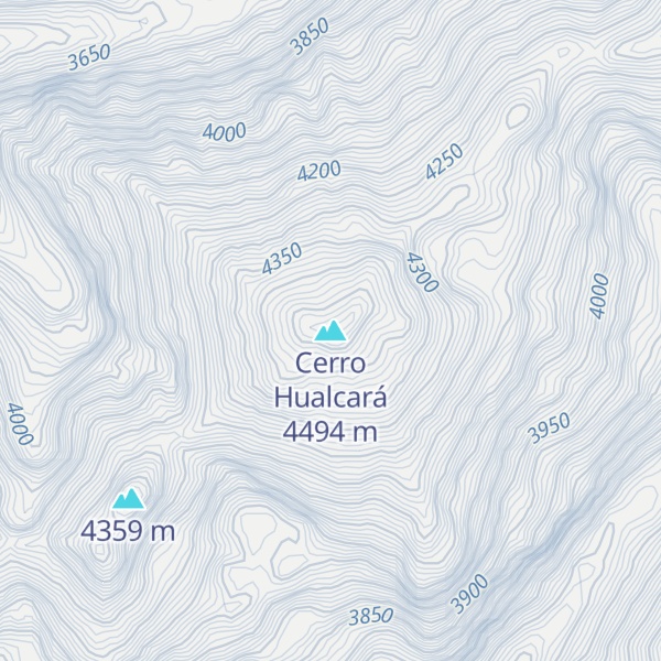 Map of Cerro Hualcará