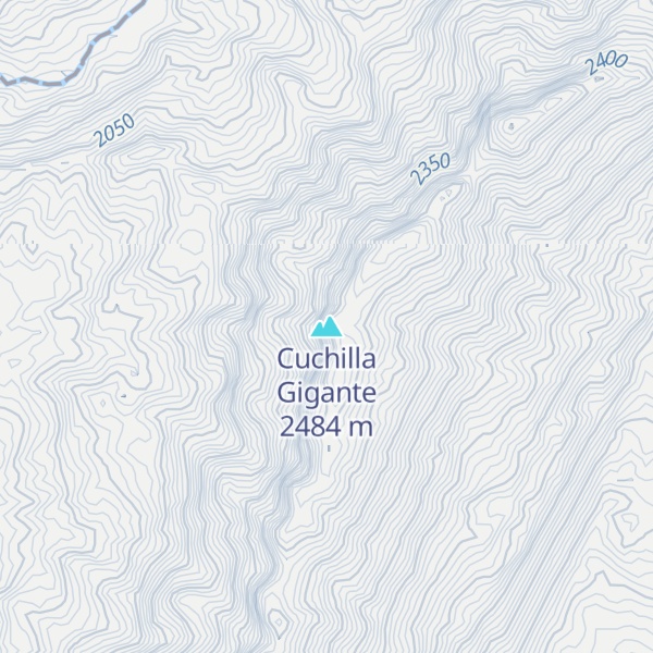 Map of Cuchilla Gigante