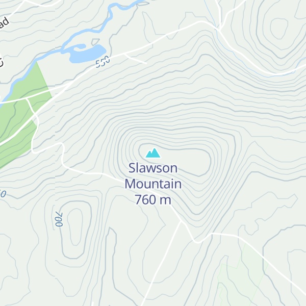 Map of Slawson Mountain