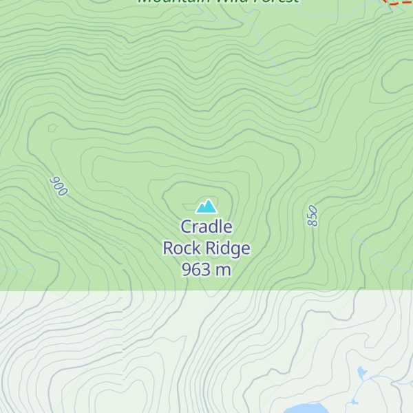 Map of Cradle Rock Ridge