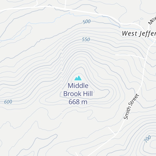 Map of Middle Brook Hill