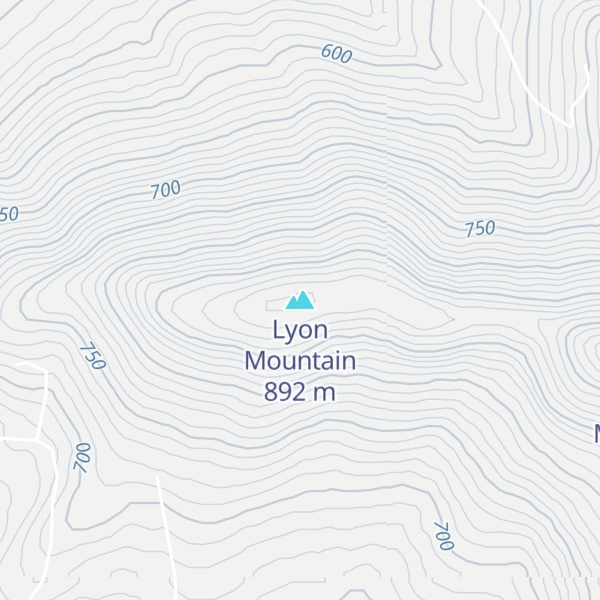 Map of Lyon Mountain