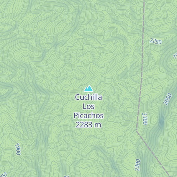 Map of Cuchilla Los Picachos
