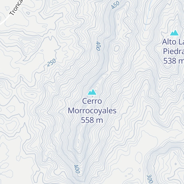 Map of Cerro Morrocoyales