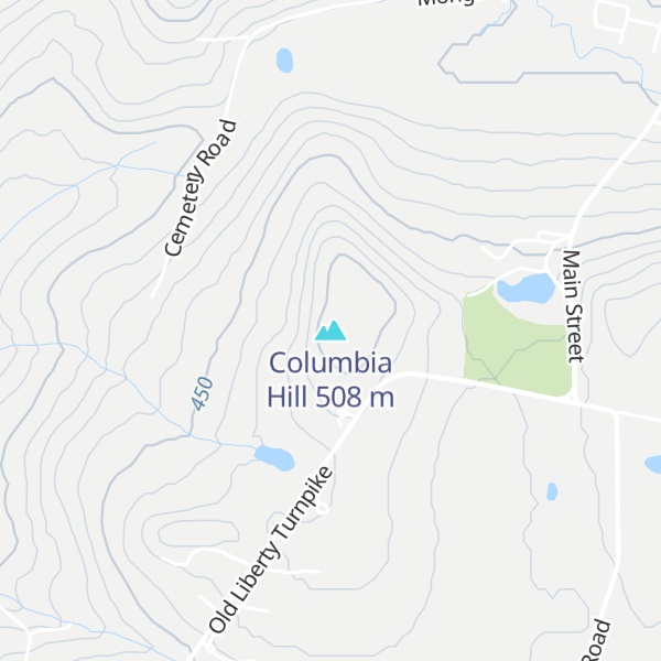 Map of Columbia Hill