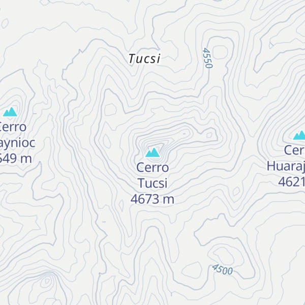 Map of Cerro Tucsi