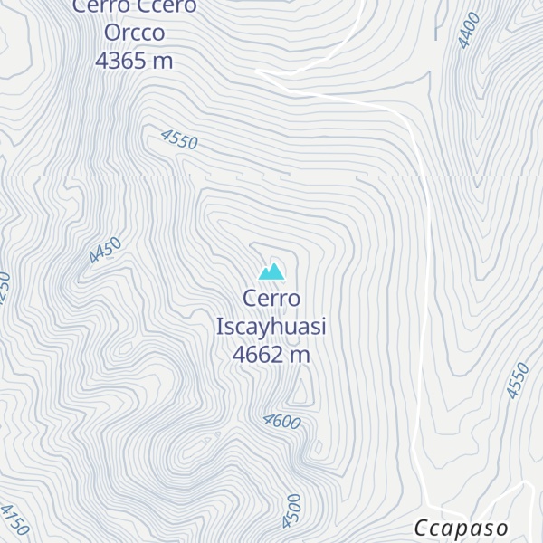 Map of Cerro Iscayhuasi