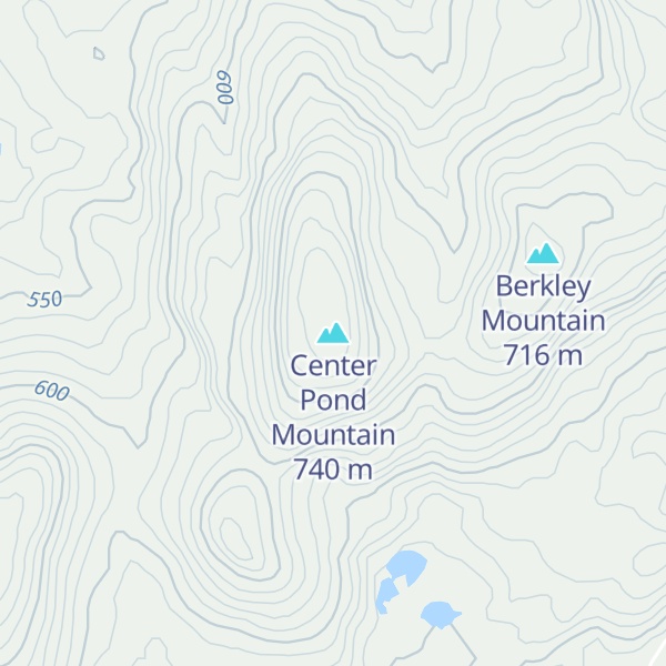 Map of Center Pond Mountain