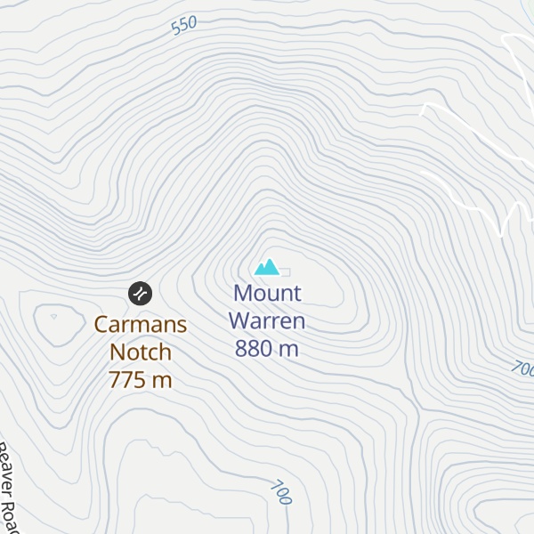 Map of Mount Warren