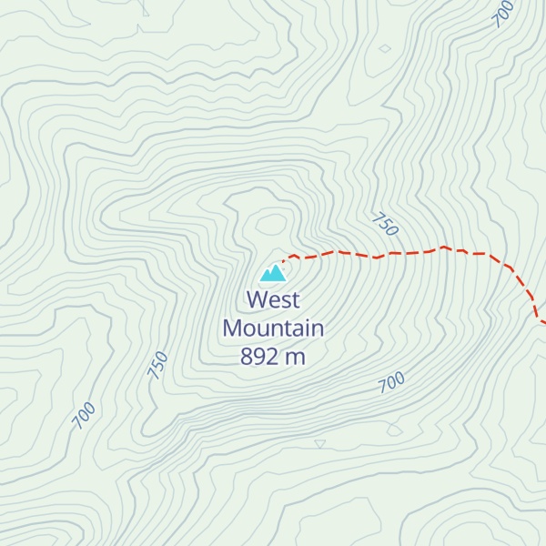 Map of West Mountain
