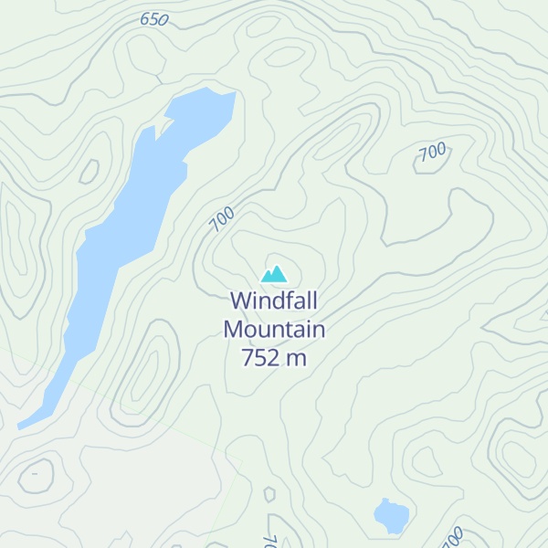 Map of Windfall Mountain